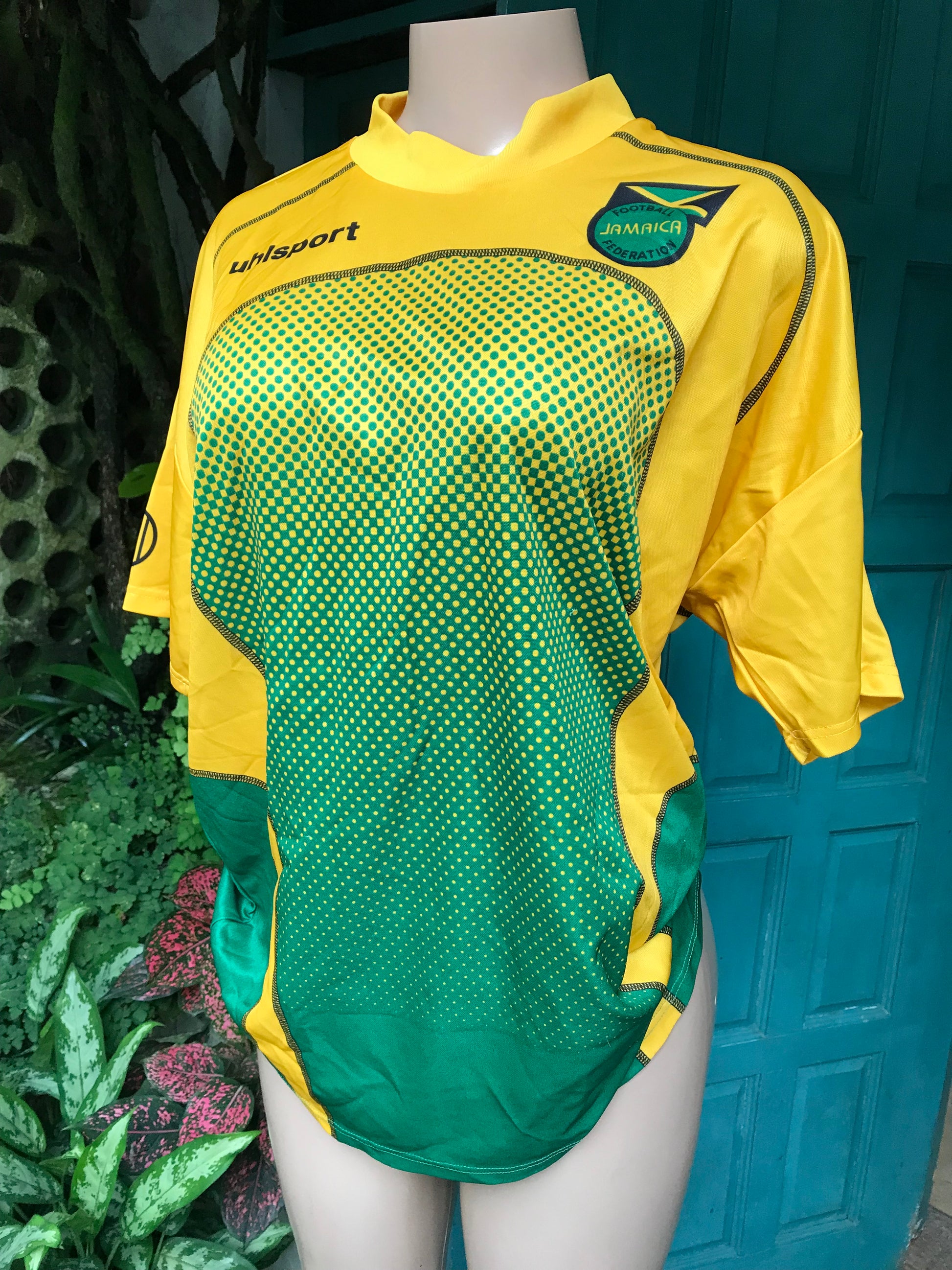 Jamaica Football Fed mens sport tee yellow... (XL): 2x