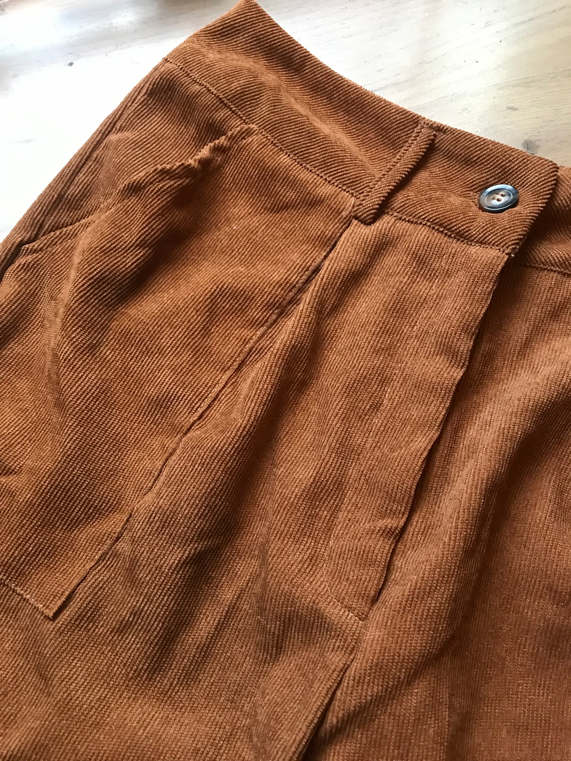 corduroy pants high waist light ::: m