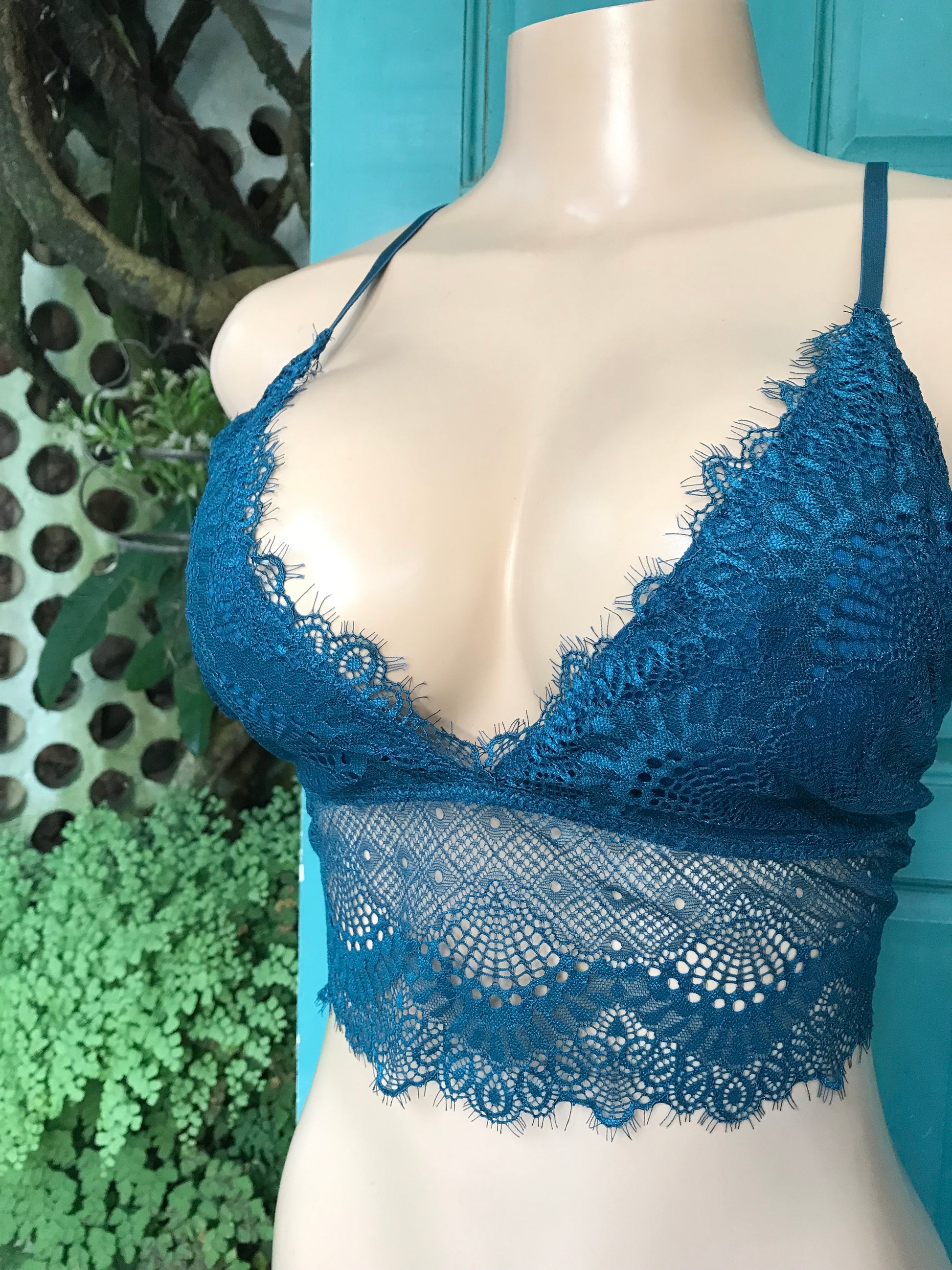 New Teal tank mesh lingerie lined . /XL