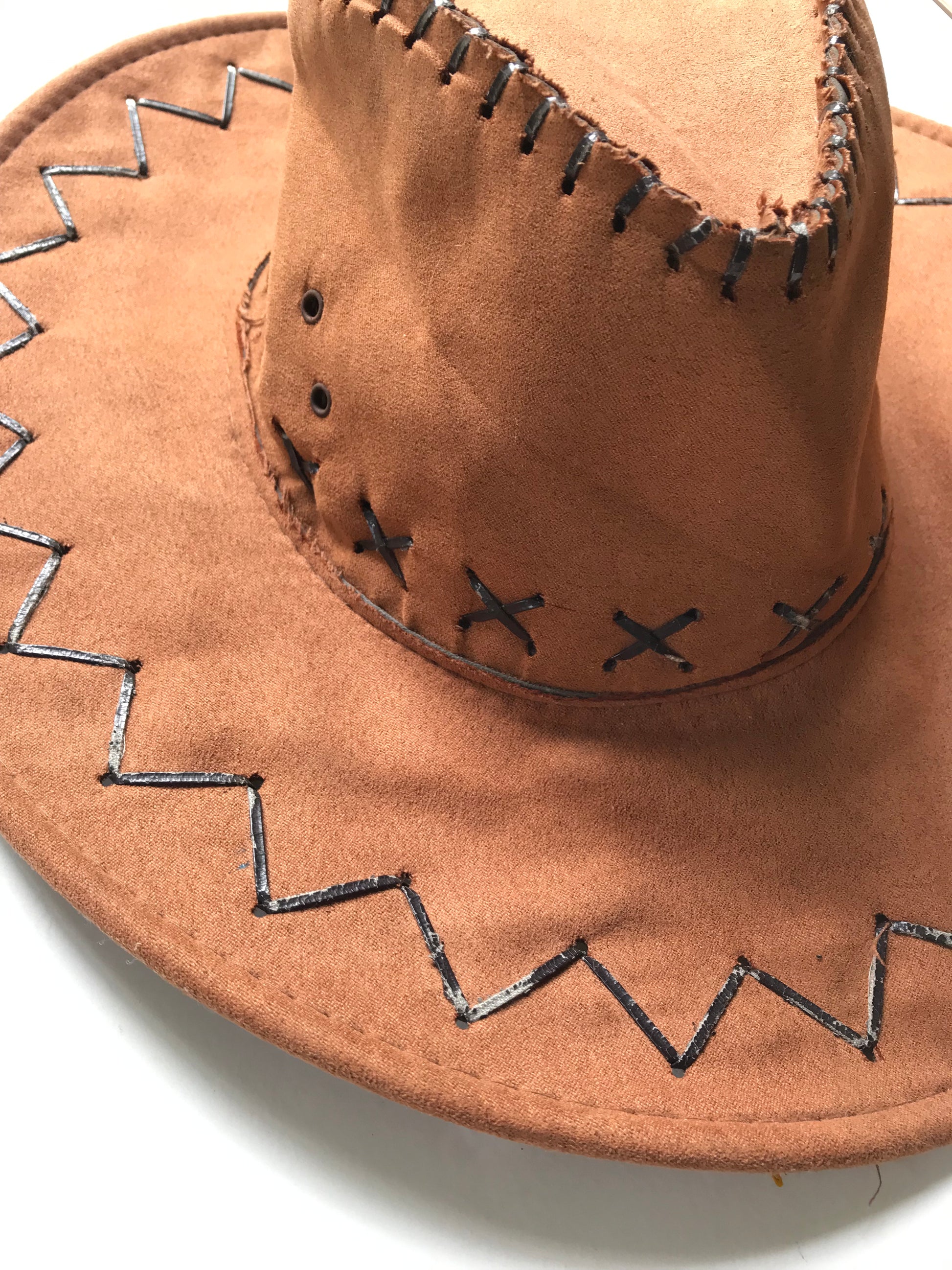 vintage suede brown cowboy hat
