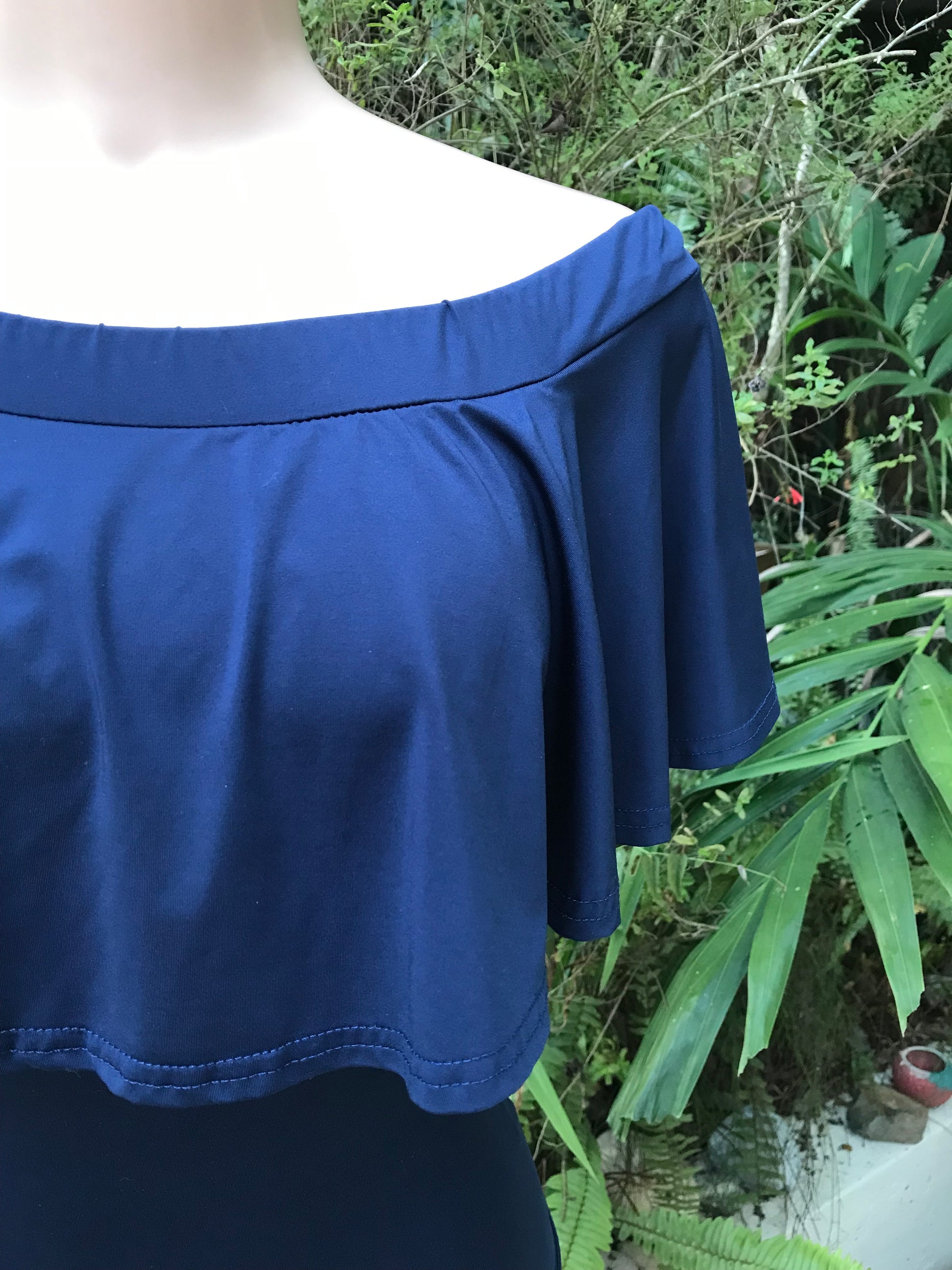 Navy off the shoulder bodysuit ... m