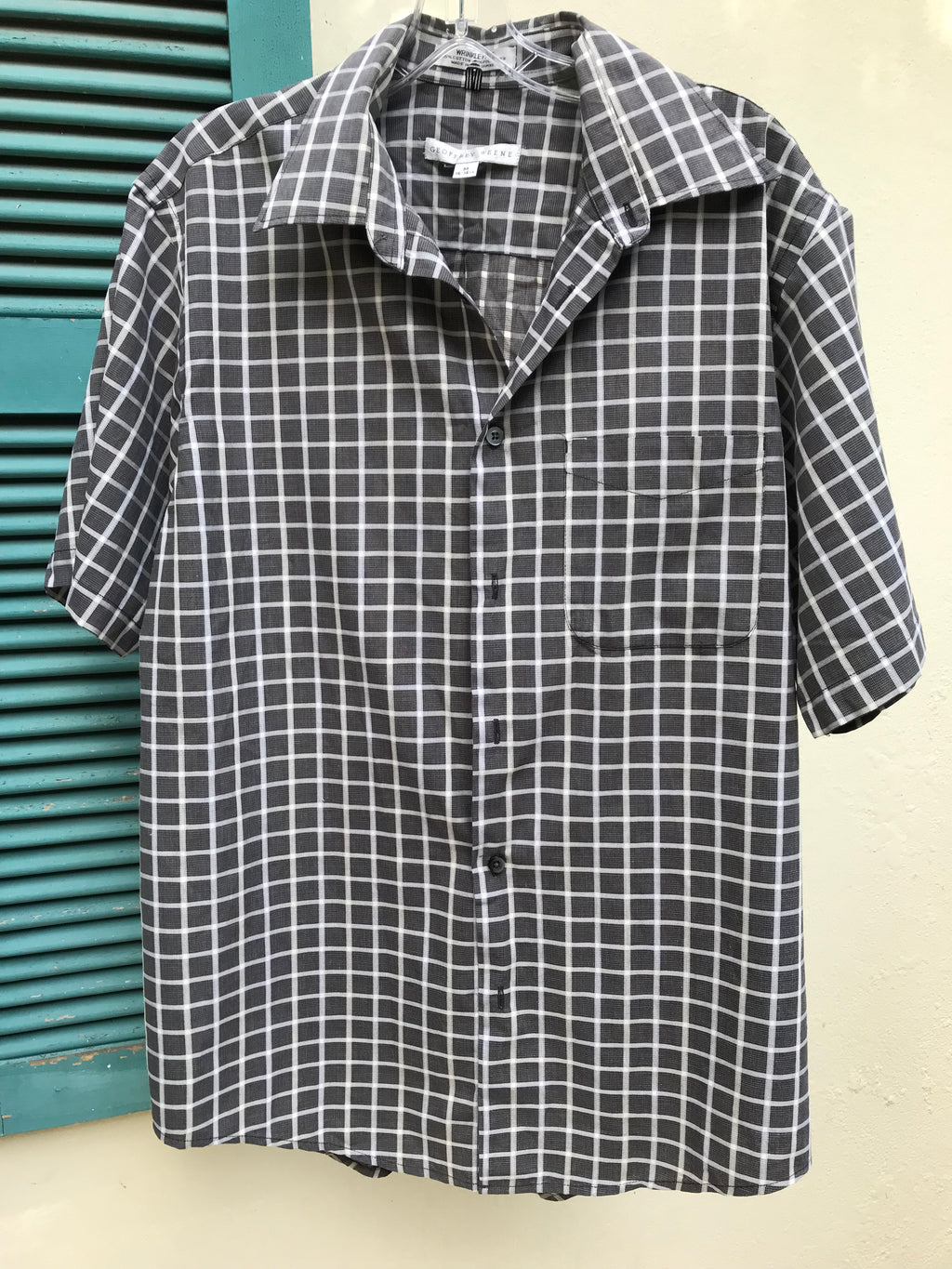 grey plaid plaid mens shirt m