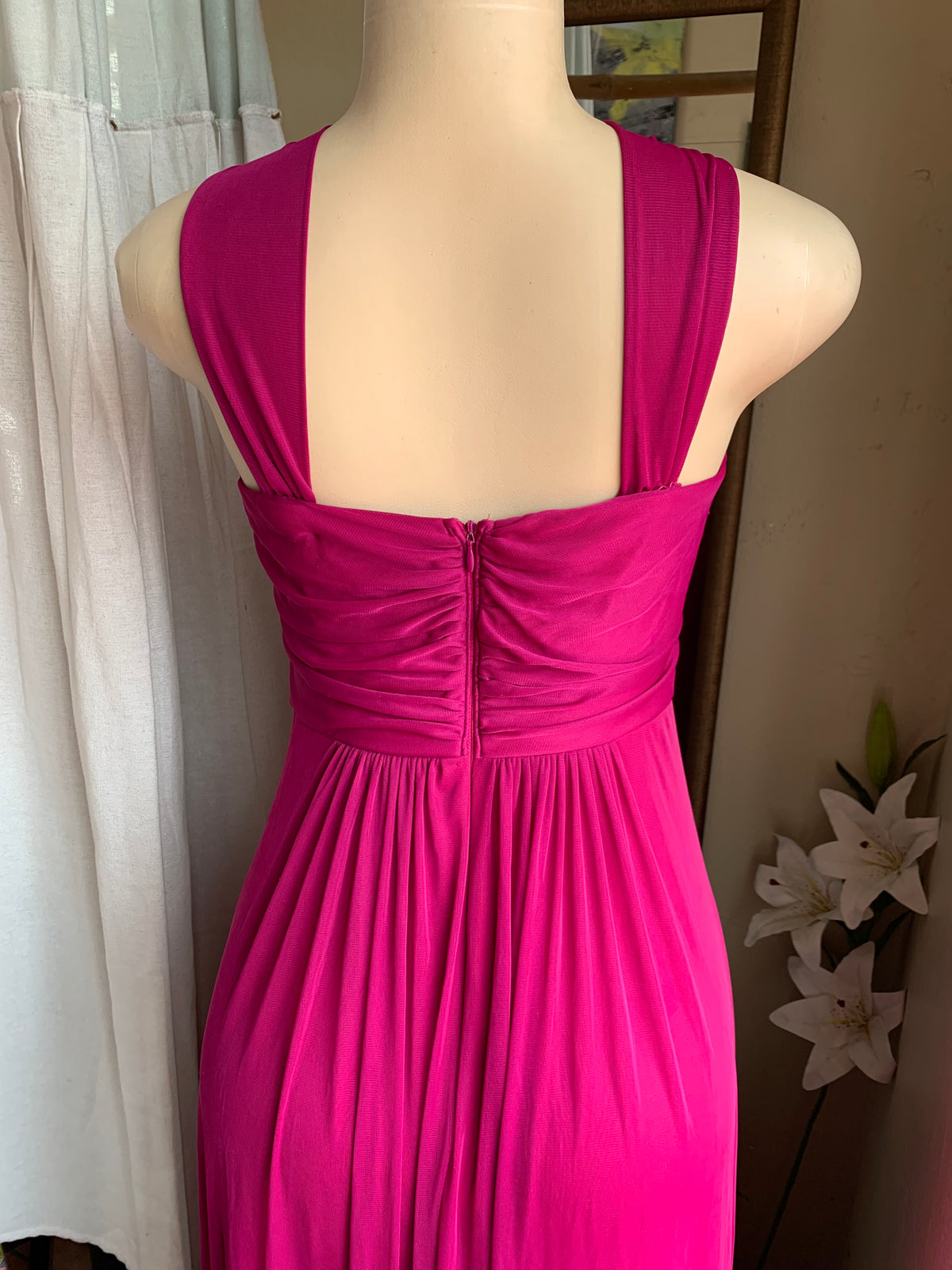 Magenta pink gown maxi dress M