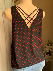 Express professional camisole with red pattern and strappy back detail … M