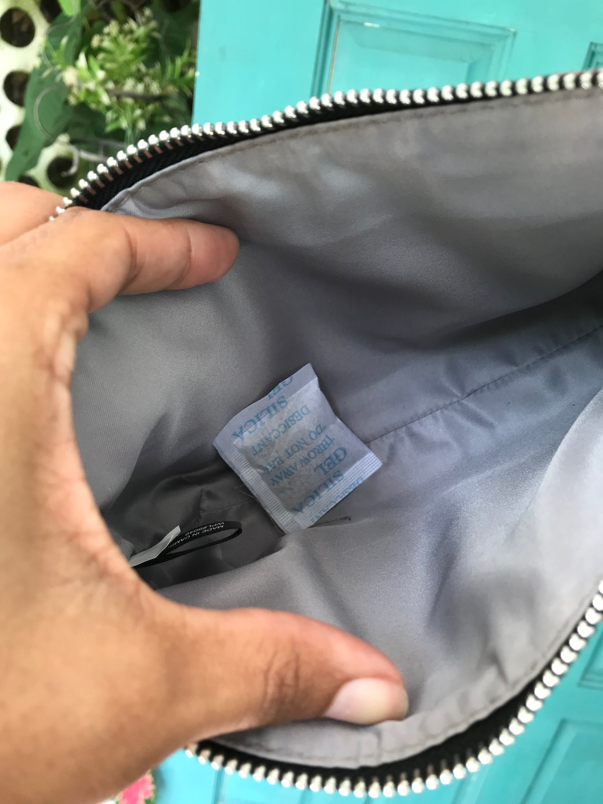 Unused tartan shoulder bag