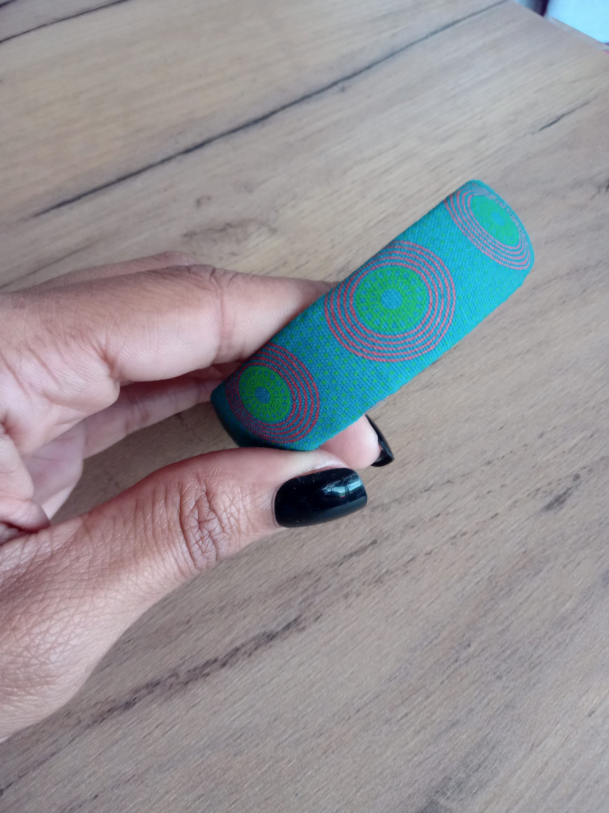 African fabric bangle *** blue