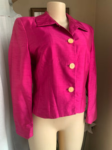 Hot Pink vintage metallic blazer >>> m/L