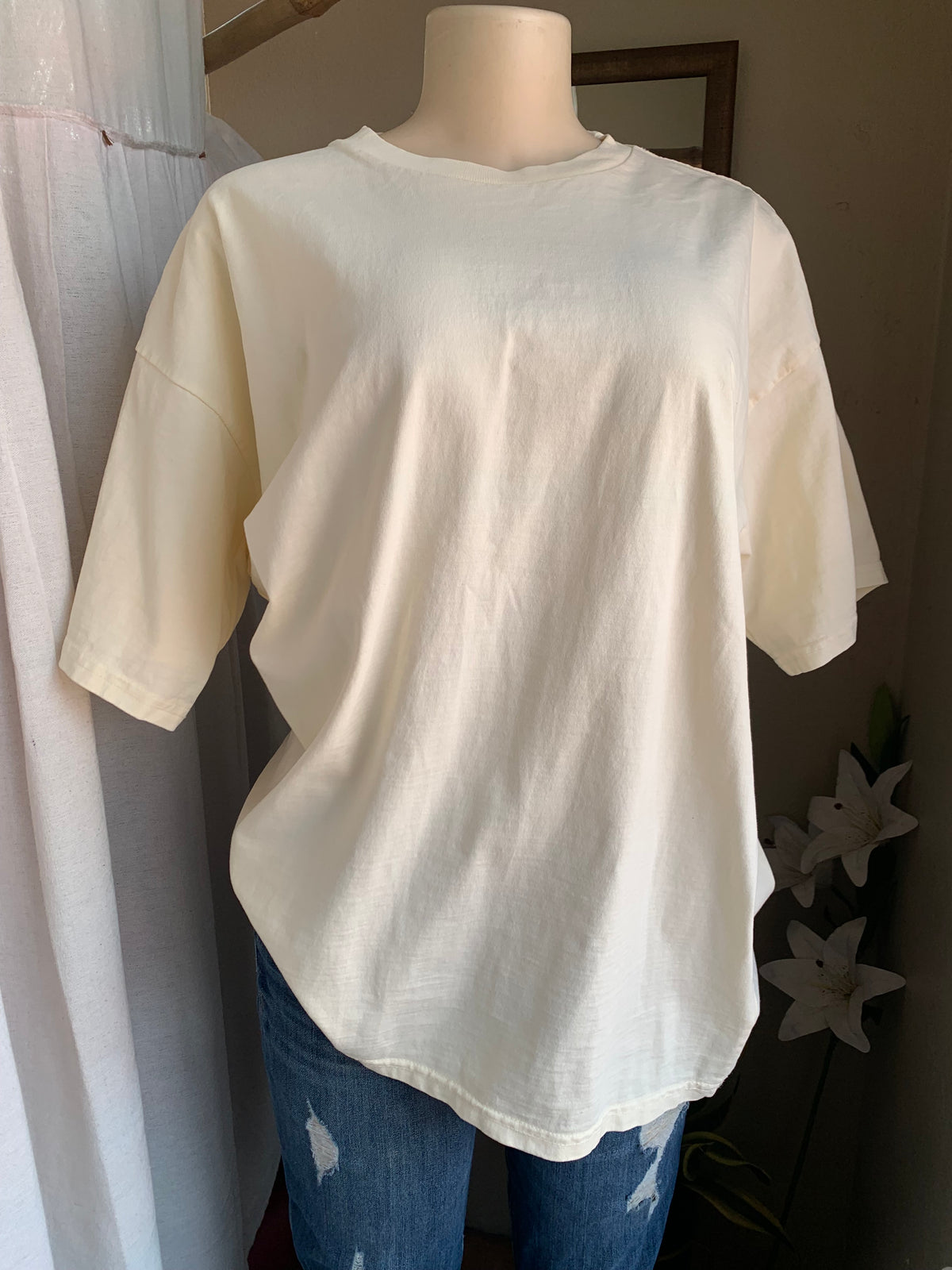 Thick cotton over sized T-shirt … L (small men)