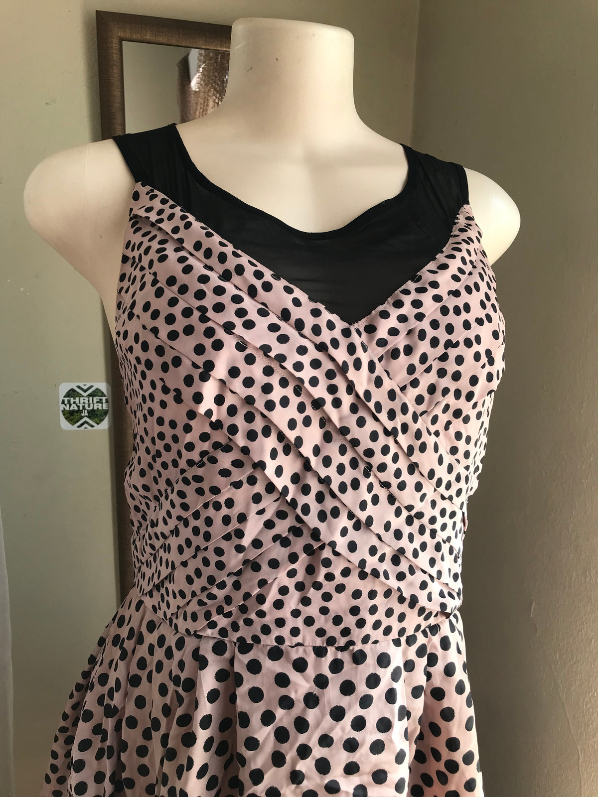 champagne polka professional dress  L