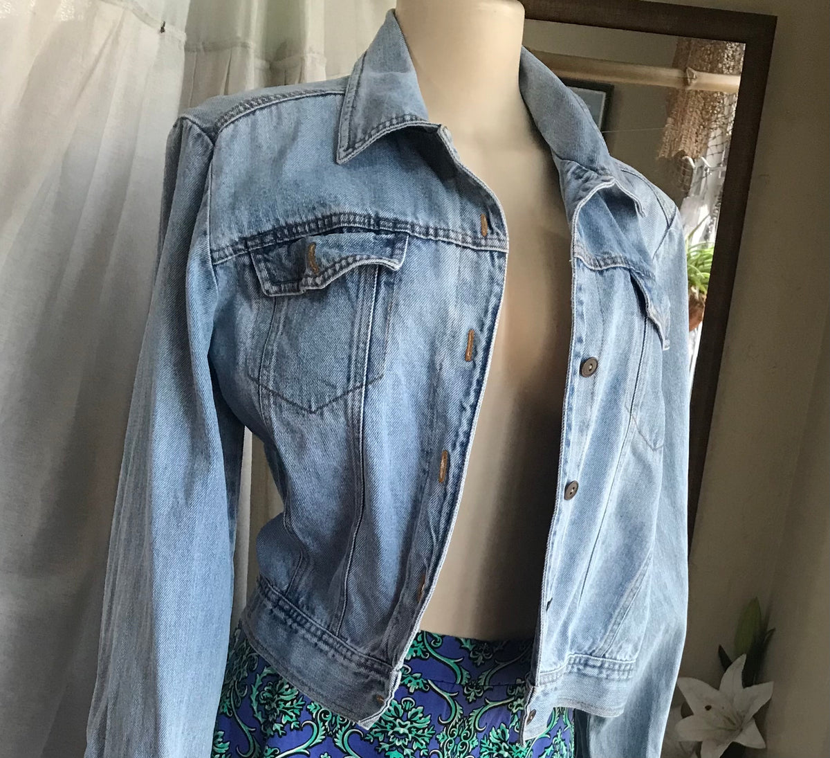 Retro Light blue Denim jacket M
