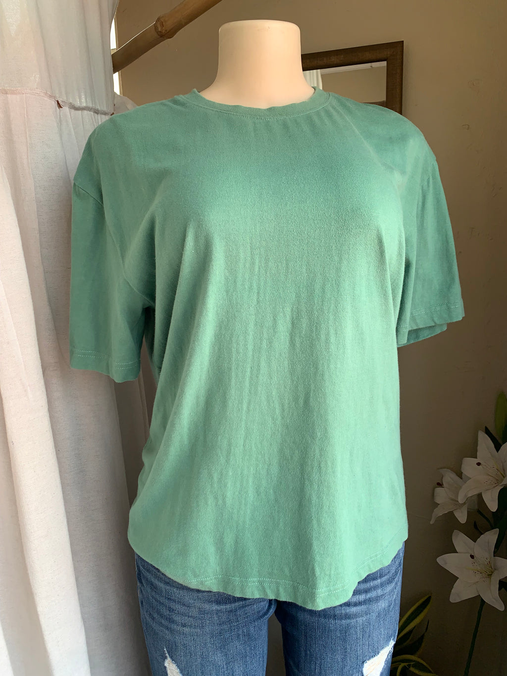 Green soft cotton T-shirt … M