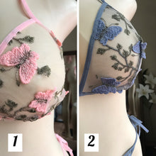 Load image into Gallery viewer, lllNew butterfly 2 piece lingerie pink (/XL)• New butterfly 2 piece lingerie lavender (3X)
