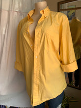 Load image into Gallery viewer, Cotton yellow button down shirt XL …
