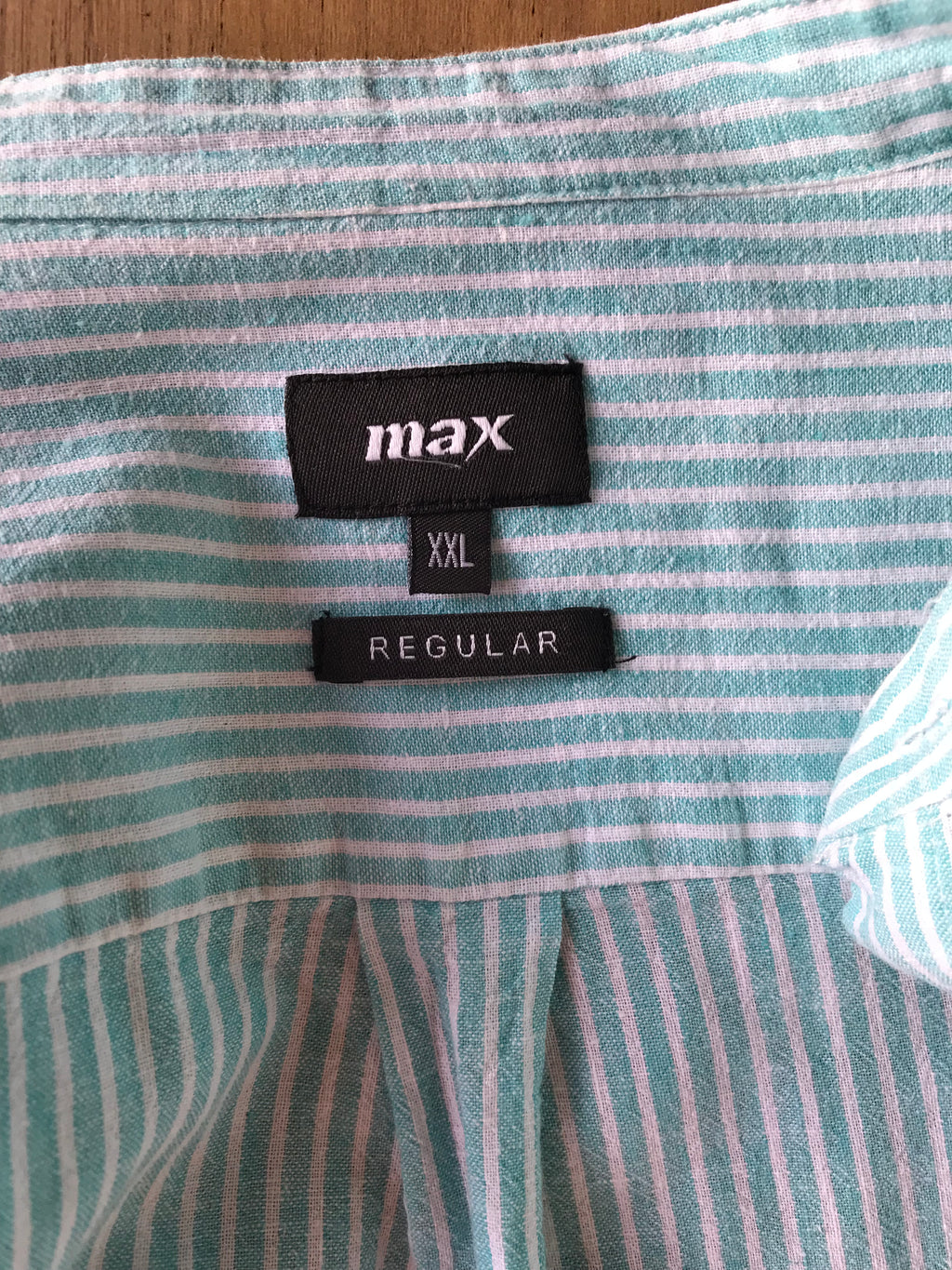 Blue Stripe Mens linen shirt... 2x /xl