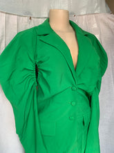 Load image into Gallery viewer, Green statement blazer dress M
