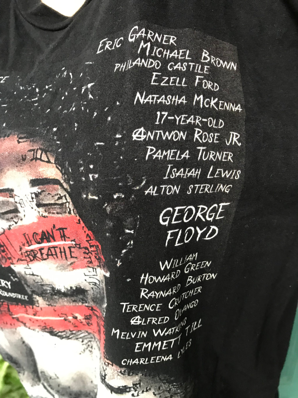 George Floyd 'I can't breathe' activist black tee... L ;;;