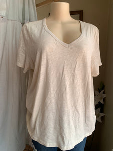 Casual Cream V neck top … L