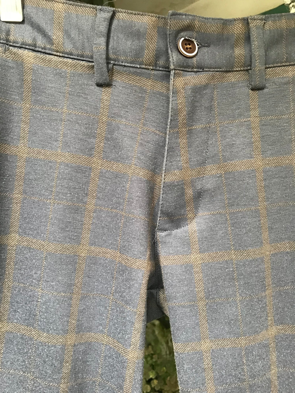Grey Plaid Preppy Work Pants ::: M / w30