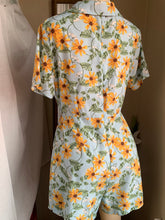 Load image into Gallery viewer, Daisy floral printed romper with front tie ~~~ L
