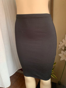 Black soft stretchy pencil professional skirt s/m