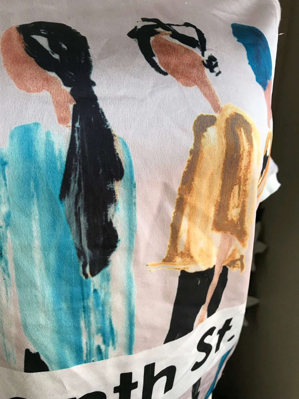 artsy people 'fifteeth st' silky tee grey ... s/m