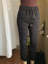 Load image into Gallery viewer, Zara black straight leg pants with drawstring Size 26 M with stretch
