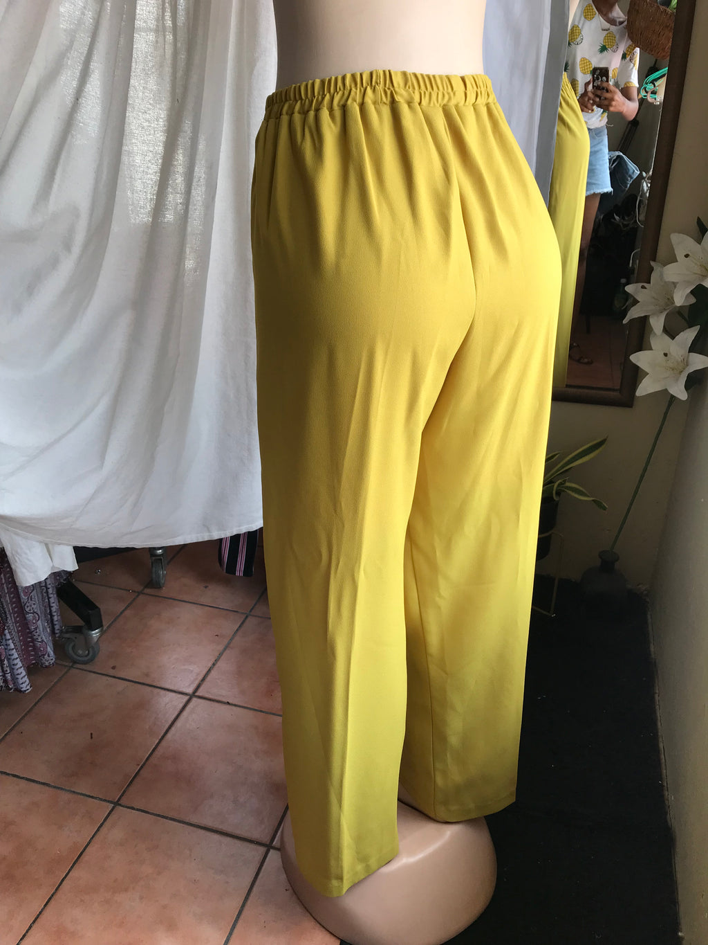 mustard professional loose pants ::: /XL