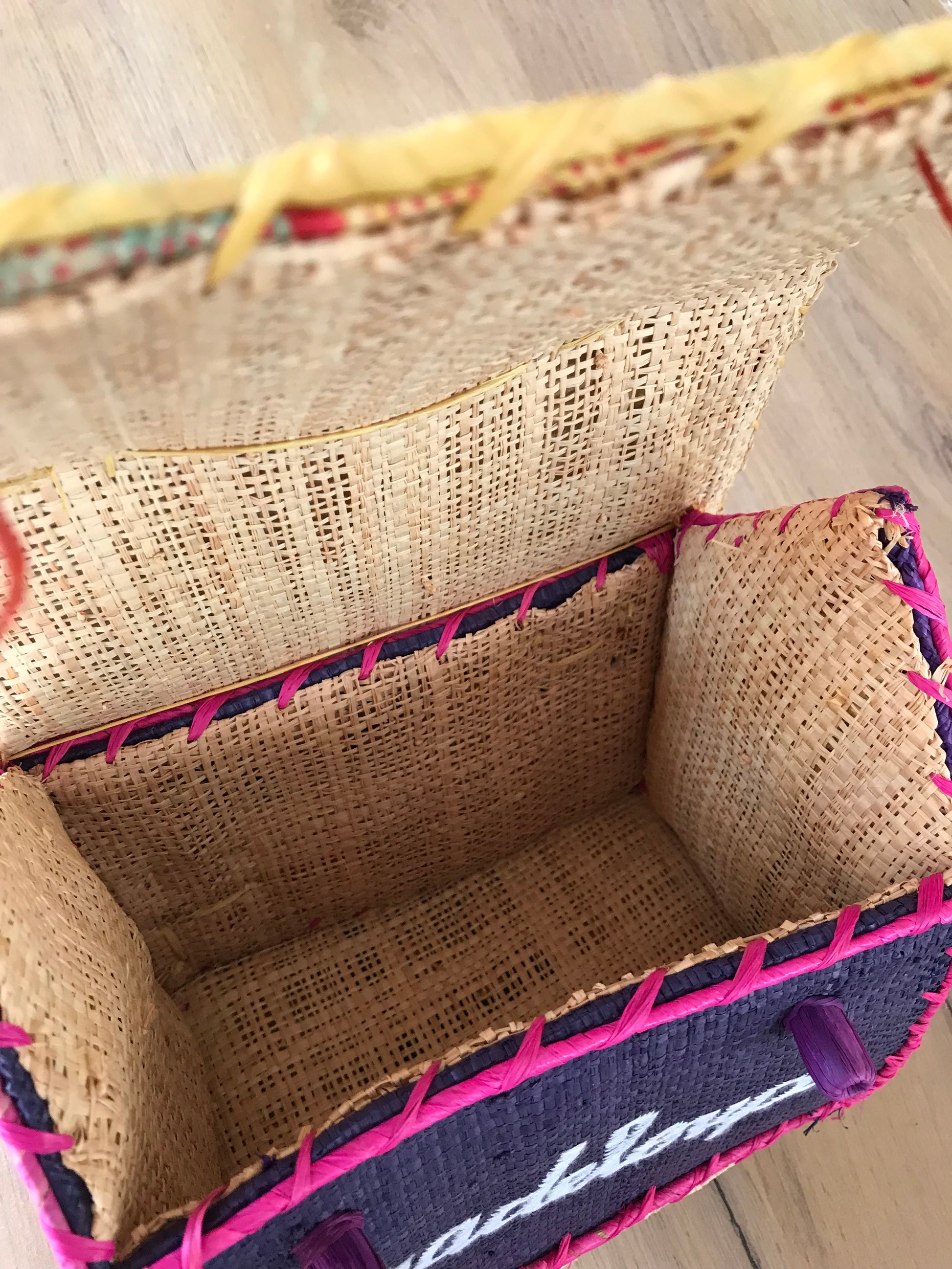 woven artisan house shape bag Guadeloupe