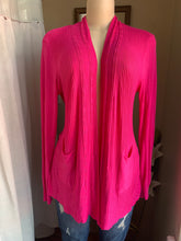 Load image into Gallery viewer, Hot pink soft knit cardigan &gt;&gt;&gt; fits up to L
