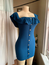 Load image into Gallery viewer, Off the shoulder ruffle sleeve mini dress / slll
