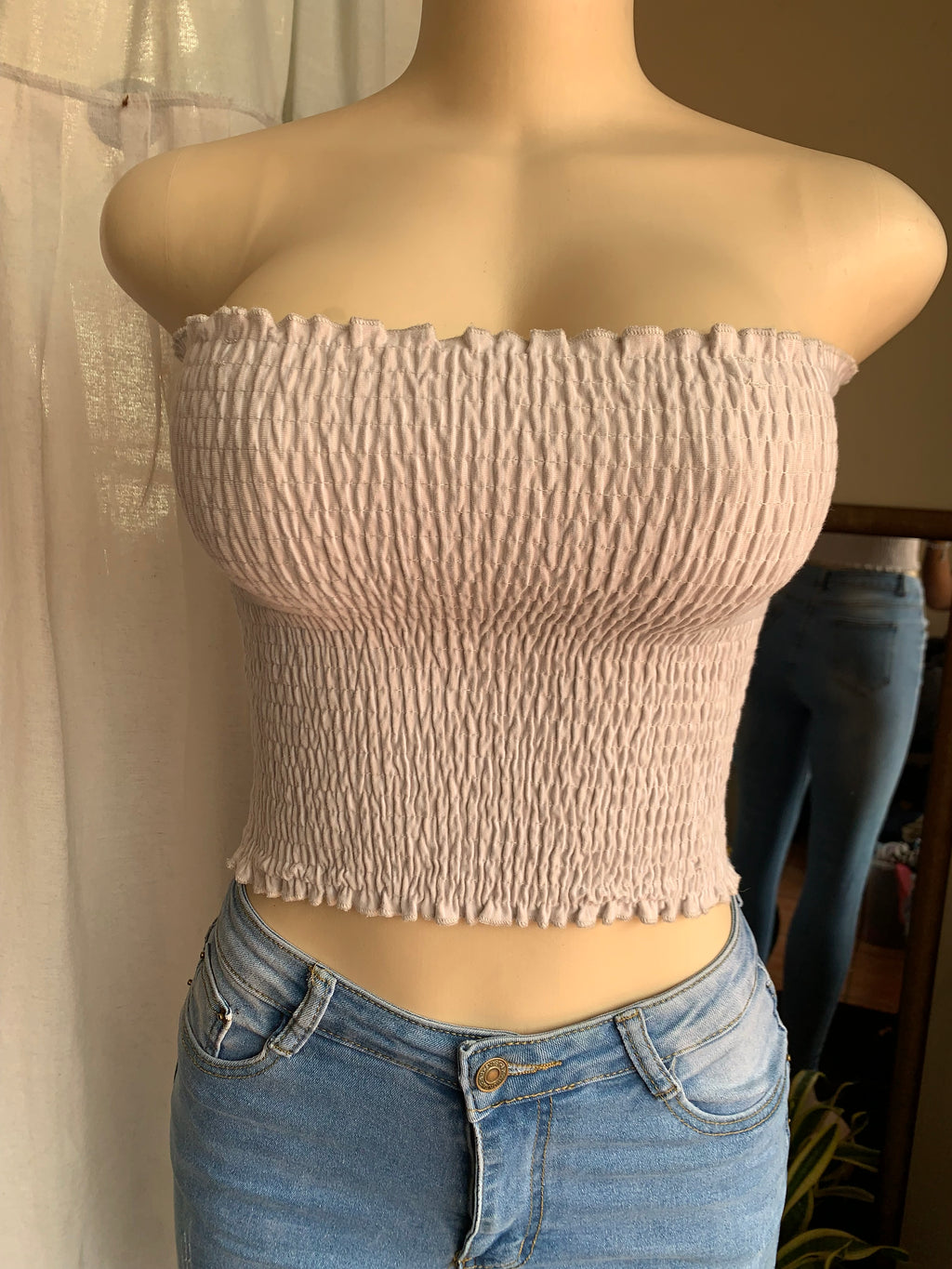 Beige stretchy tube top … s/m