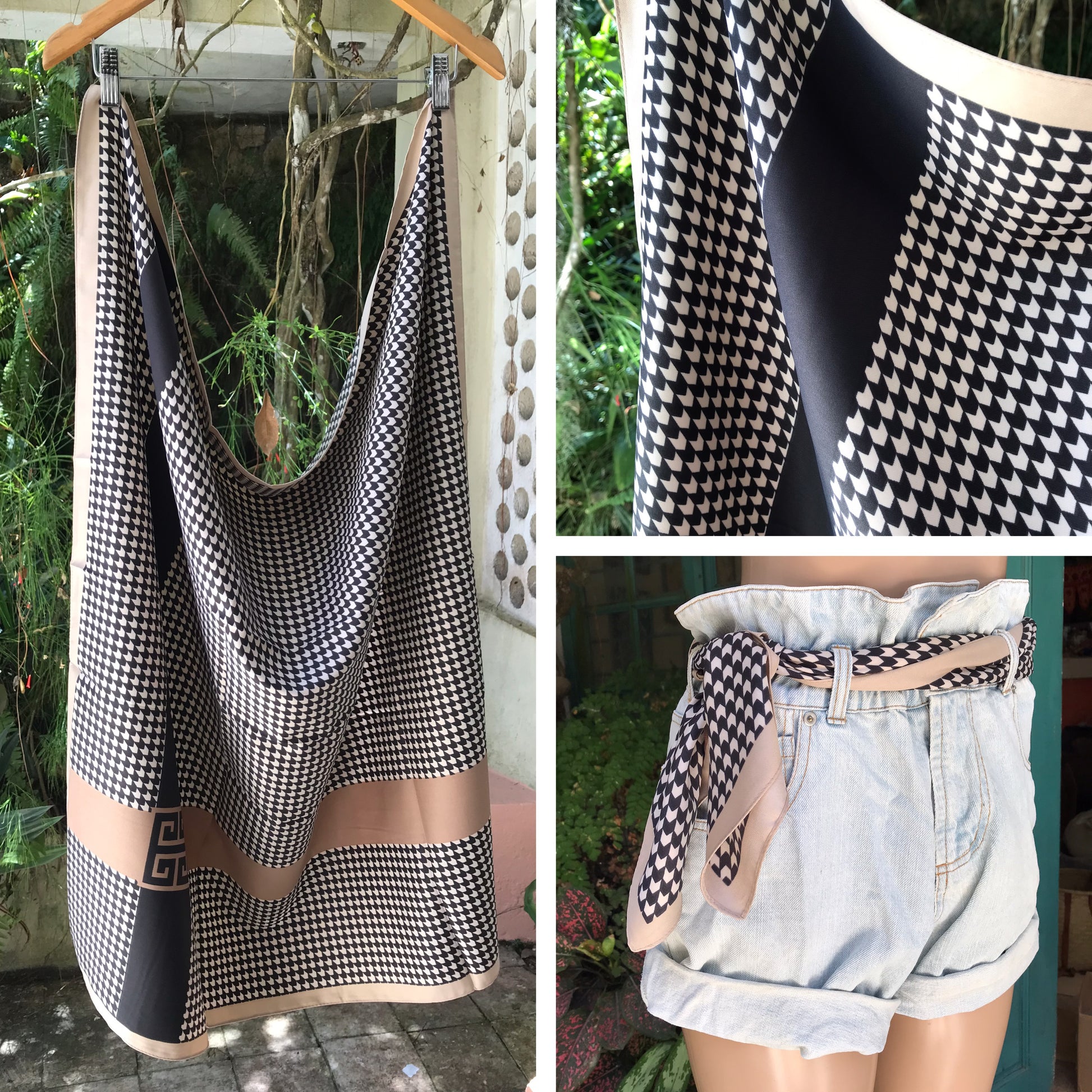 new large size silky scarfs for styling : head/bag/belt : colours vary