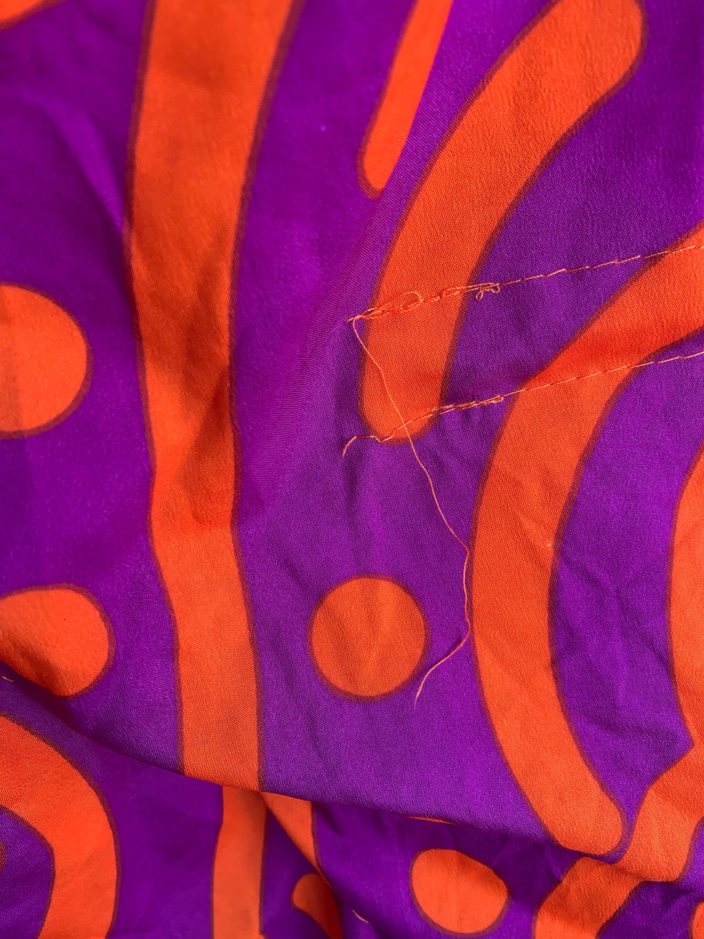 Vibrant Purple+Orange kimono style dress one size