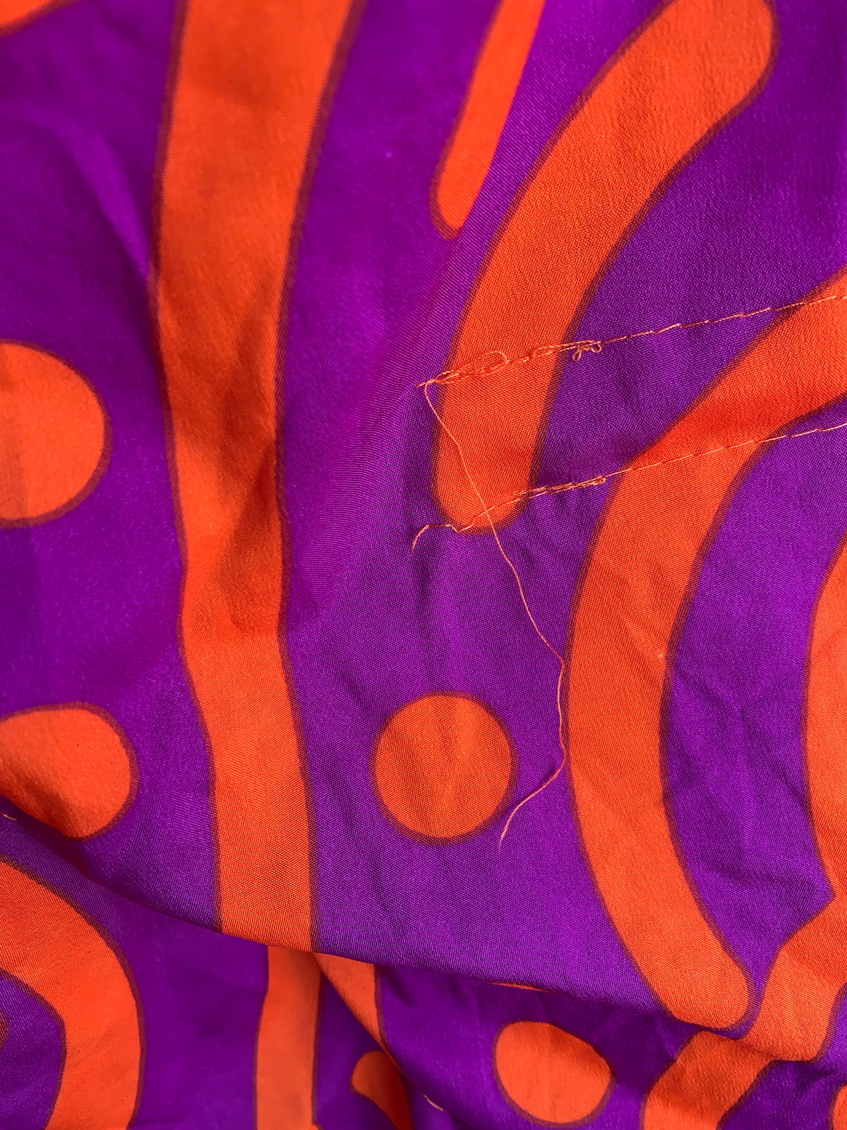 Vibrant Purple+Orange kimono style dress one size