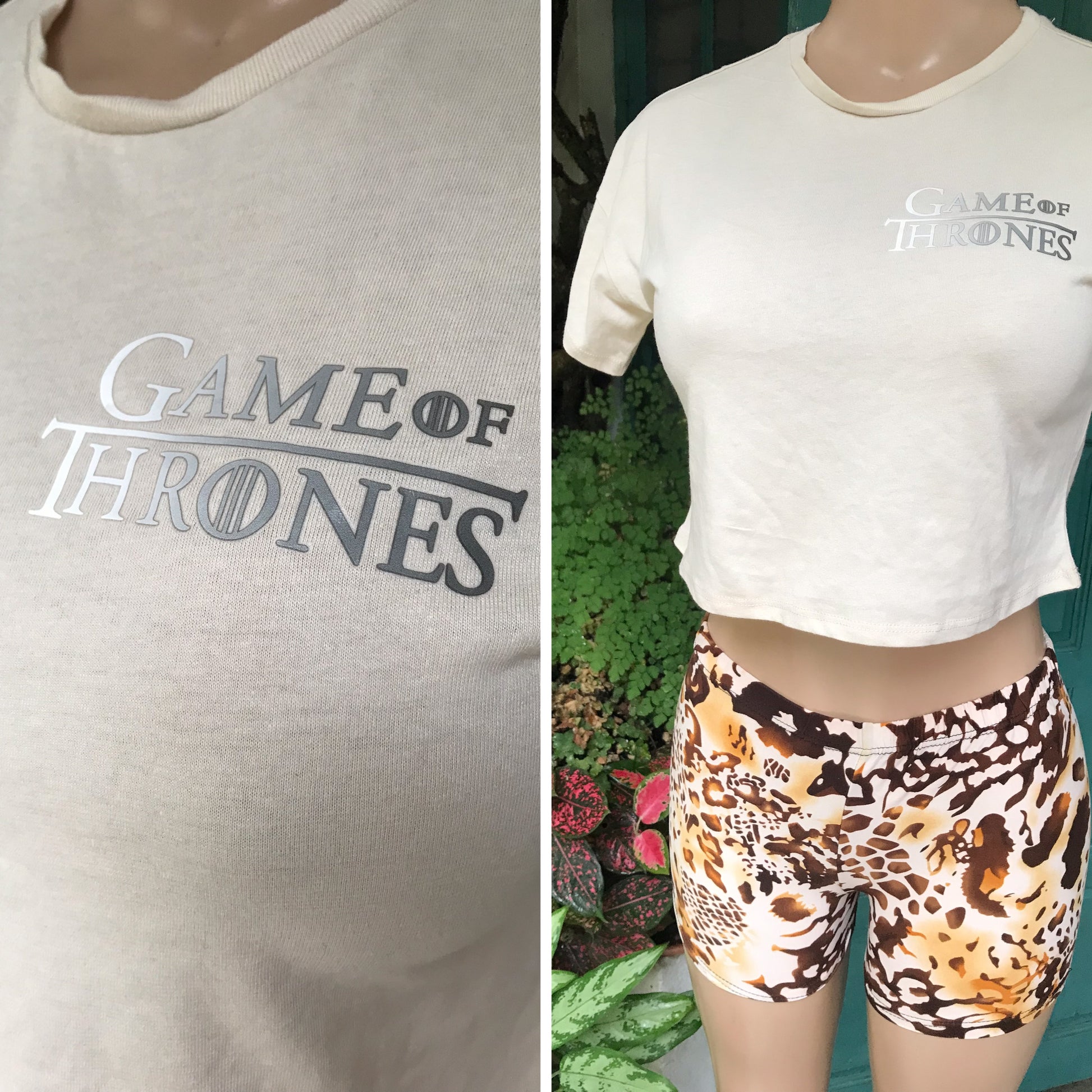 Game of thrones cropped tee ;;; new