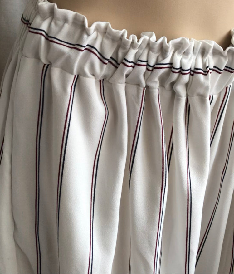 White stripe wide leg palazzo pants ::: L