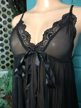 Load image into Gallery viewer, lllNew mesh nightie lingerie ribbon (/XL : 2X) • New lace nightie lingerie fringe choker ()
