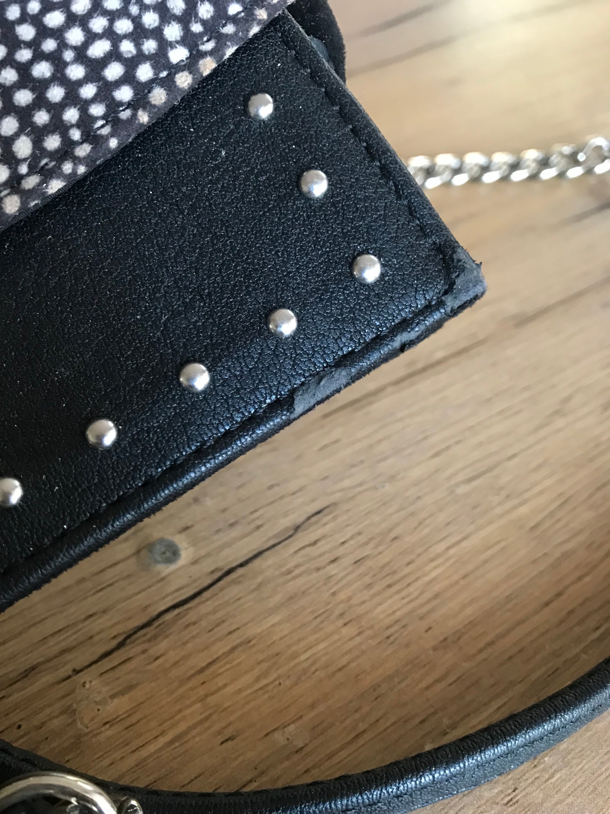 black punk rock mini bag crossbody