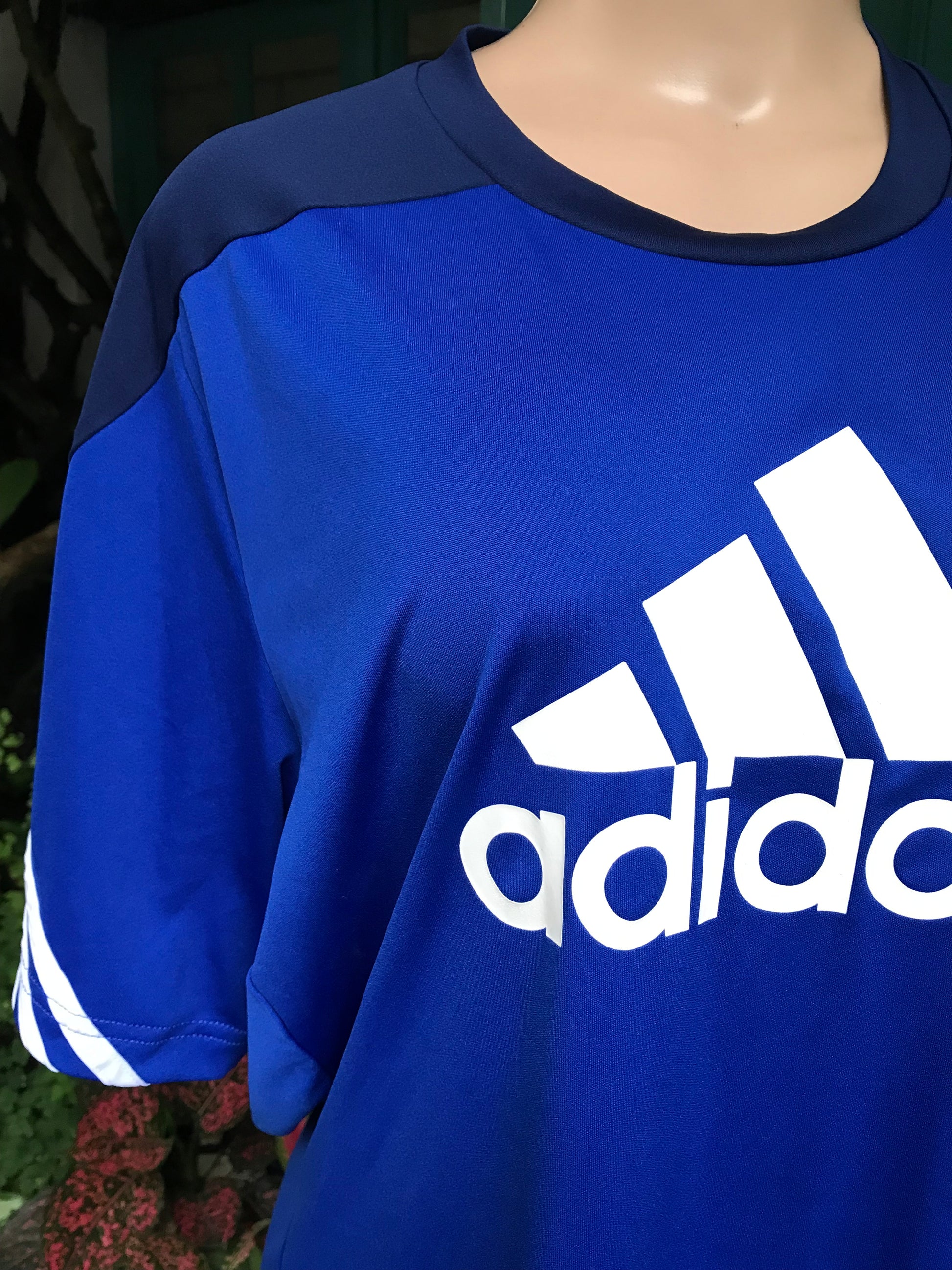 Adidas Climalite coral blue t-shirt mens... /XL ;;;