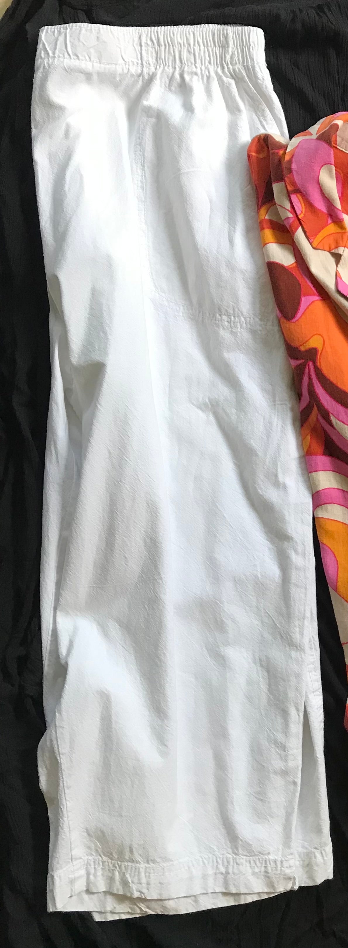 white linen wide pant ::: L,,,