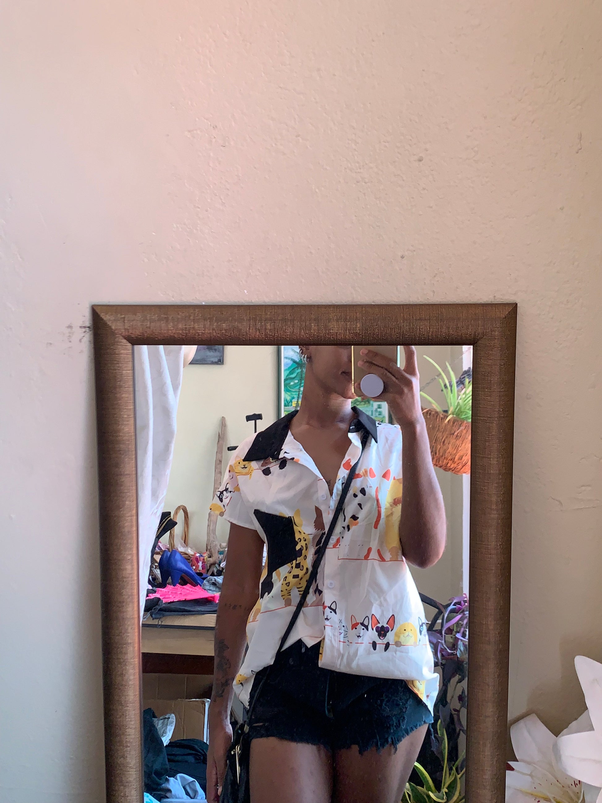 Funky Cat button down