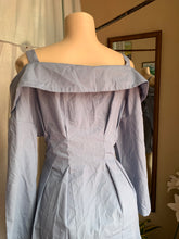 Load image into Gallery viewer, Off the shoulder shirt dress with corset style waist . L
