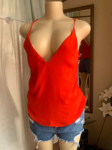 Red cami top with X back detail … Mlll