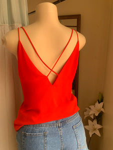 Red cami top with X back detail … Mlll