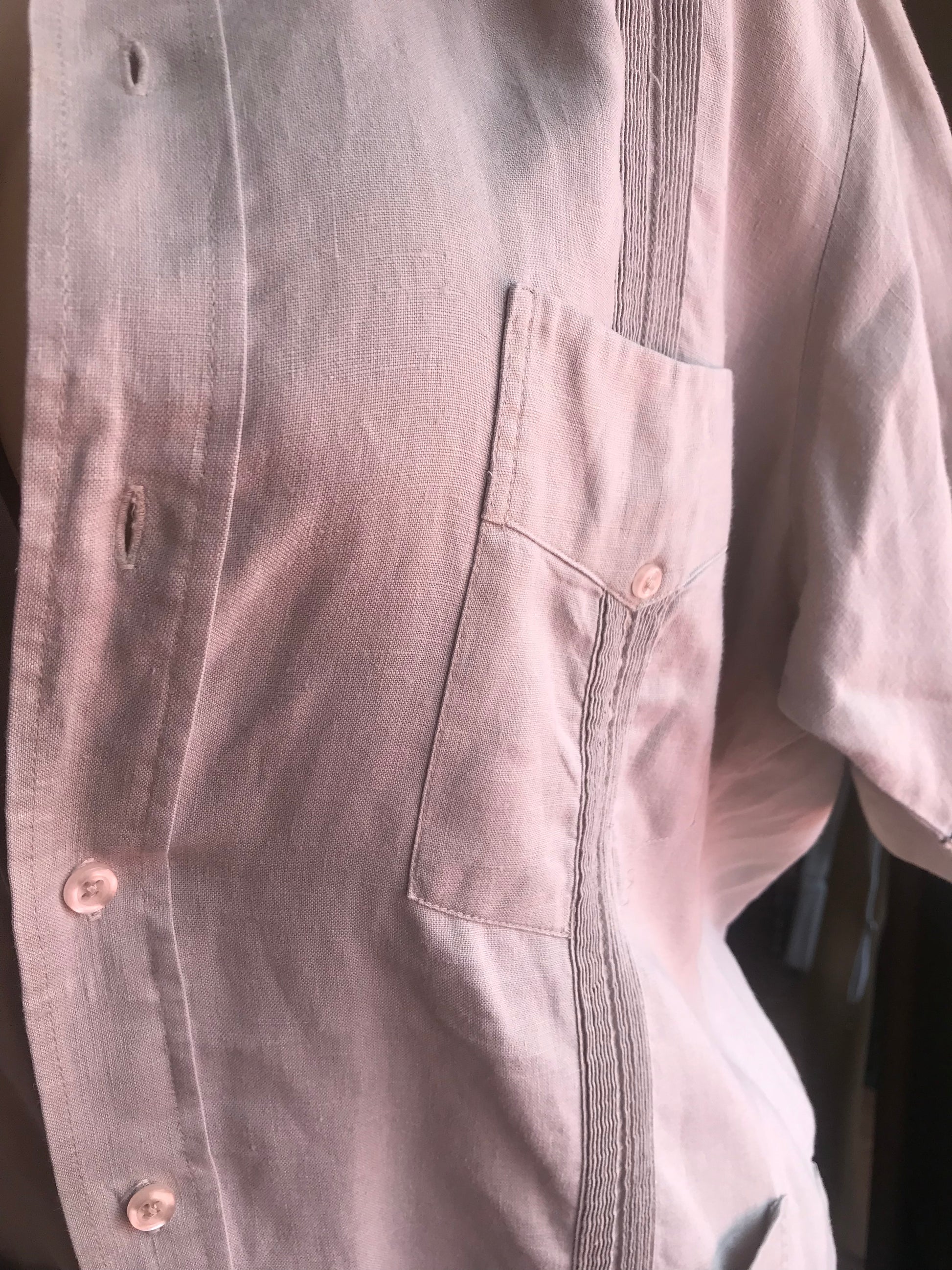 Men's Sand Linen bush jacket shirt . M