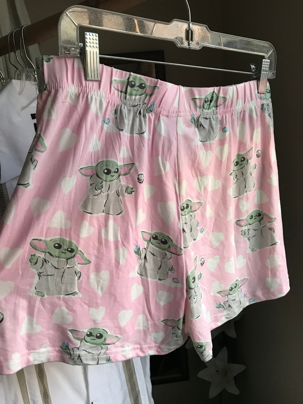 new star wars Yoda pink pyjama shorts . L