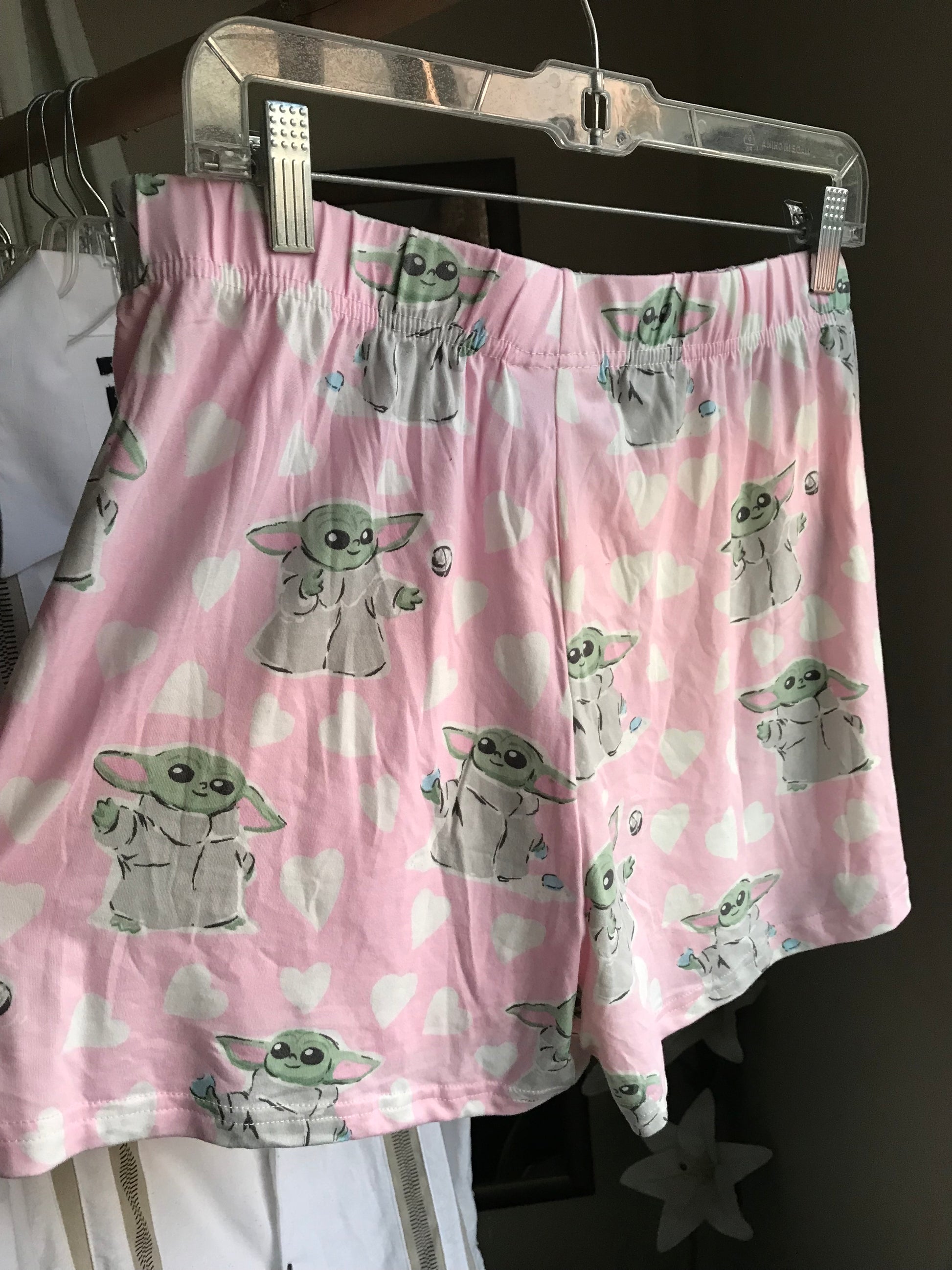 new star wars Yoda pink pyjama shorts . L