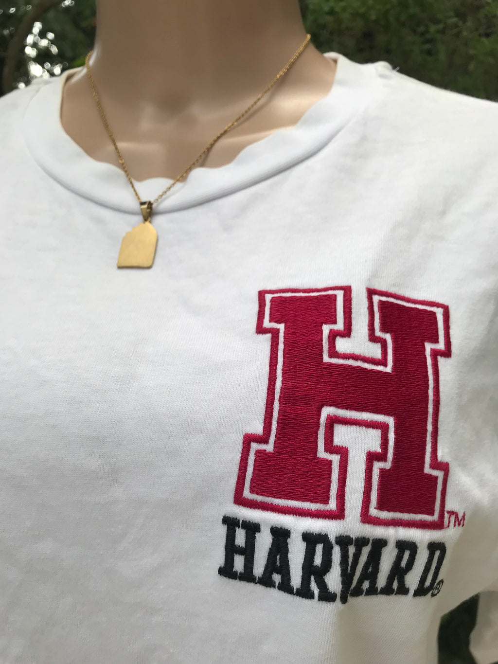 Harvard Graphic White Cotton Tee ,,, Wide Cut ;;; XS to L ...