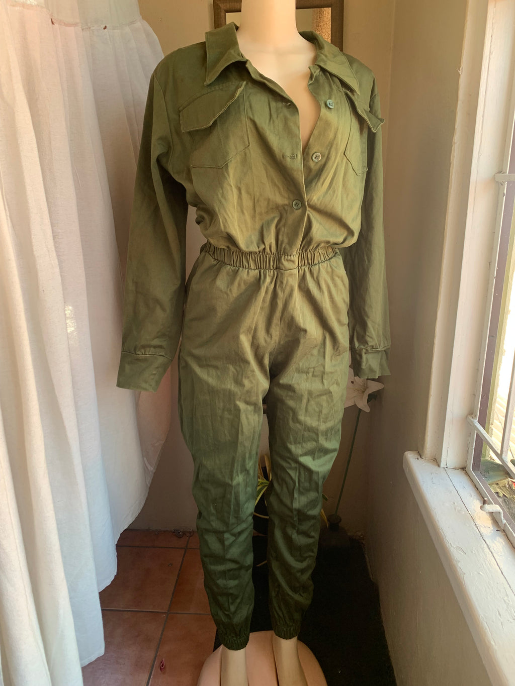 army green worker jumpsuit ~~~ m