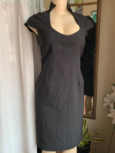 Professional black mini collar dress M